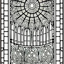 Stained Glass Windows Coloring Page