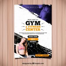 Gym Flyer Template With Image Vector Free Download