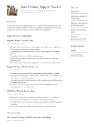 support worker cv exles writing