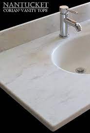 bathroom vanity top in corian clam