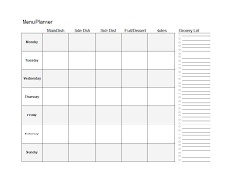 Meal Planning Template Brittney Taylor