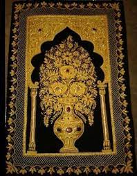 golden carpet zari handicraft wall