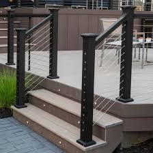 Cable Railing Top Rail Kit By Key Link Textured Black Stair 42 In 6 Ft