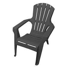 Grey Resin Adirondack Deck Chair