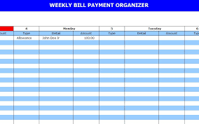 Free Printable Monthly Bill Chart And Calendar Template