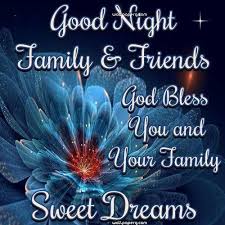 good night family and friend wish