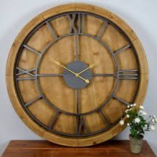 Solid Wood Large Wall Clock By The