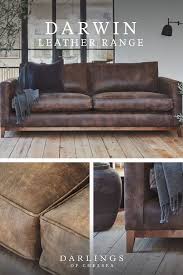 Darwin Range Modern Leather Sofa