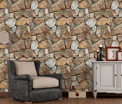 A22 20p18 Brown White Stone Wallpaper
