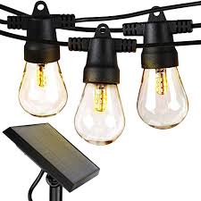 Brightech Ambience Pro Waterproof Solar Powered Outdoor String Lights 27 Ft Vintage Edison Bulbs Create Bistro Solar Power Shop