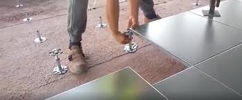 how to install office raised access floor