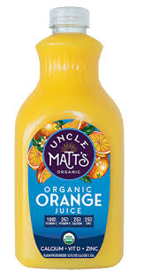 organic orange juice with calcium
