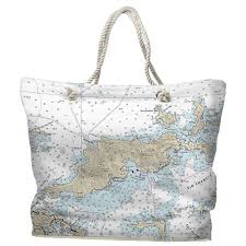 Bvi Tortola Bvi Water Repellent Nautical Chart Tote Tote Bag