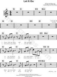 How to compose music art of composing learn to create music. James Bay Let It Go Sheet Music For Beginners In G Major Download Print Sku Mn0161644