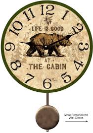 Cabin Clock Rustic Personalized Cabin Clock