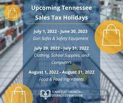 sales tax holidays coming soon in Tennessee