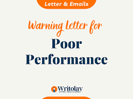 poor performance warning letter 4 free