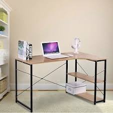 Work in style let your desk look as good as your work with this computer desk featuring a metal frame and rustic tabletop and shelves. Industrial Style Corner Desk L Shaped Workstation Home Office Computer Furniture 704335214964 Ebay