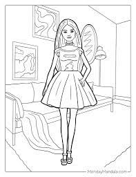 58 barbie coloring pages free pdf
