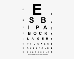 beer eye chart beer label printable