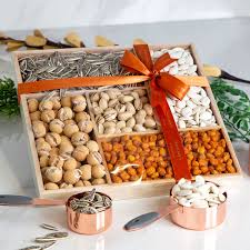 elegance nuts seeds gourmet wood gift box