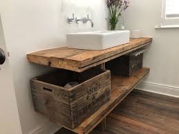 Reclaimed Wood Bathroom Vanity Unit