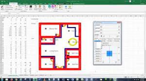 to draw and create a floorplan in excel