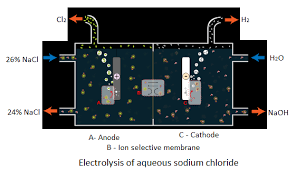 electrolysis of molten sodium chloride