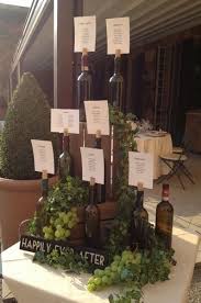 Wine Bottle Table Seating Plan Using Italian Wine Bottles