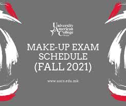 make up exam schedule fall 2021 uacs