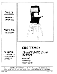 craftsman 113 24350 owner s manual pdf