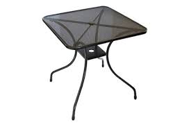 Bistro Patio Table Square Dark Grey