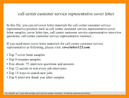 Sample Cover Letter For Call Center Representative Call Center