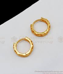 round gold hoop earrings for women