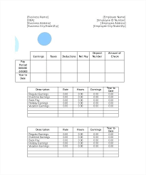 Adp Pay Stub Template Excel Paycheck Small Business Sample Download