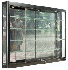 5ft Wall Mounted Display Case W 4 Top