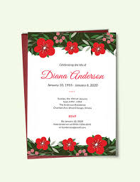 13 funeral invitation card templates