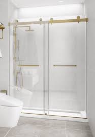 Brushed gold shower set stainless steel head with hnadshower mixer system tap. Brushed Gold Double Door Slider Artistcraft Com
