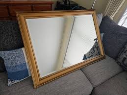 Classic Gold Stain Large Wall Mirror