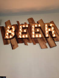 beer sign vine style metal letters
