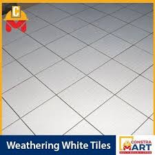 white weathering tile thickness