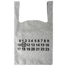 Explore looks now up to 40% off Maison Margiela Oversized Numbers Logo Tote Bag Grey Hervia
