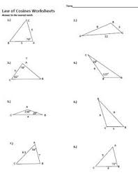 This practices all types of problems that use law of sines and law of cosines. Sin And Cosine Worksheets Law Of Cosines Trigonometry Worksheets Worksheets