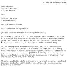 employment offer letter templates