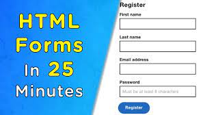 learn html forms in 25 minutes you