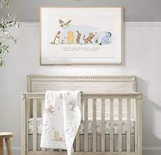 Pooh Wall Art Minimal Nursery Decor