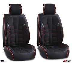 Black Pu Leather Fabric Front Seat