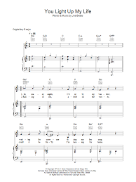 Pop tune arranged for fingerstyle solo chord melody guitar presented in onscreen animated fretboard format. Westlife You Light Up My Life Sheet Music Download Pdf Score 37439