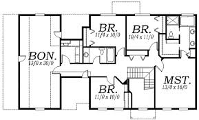 Colonial Style House Plan 4 Beds 2 5