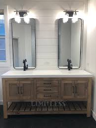 Custom Double Sink Bathroom Vanity